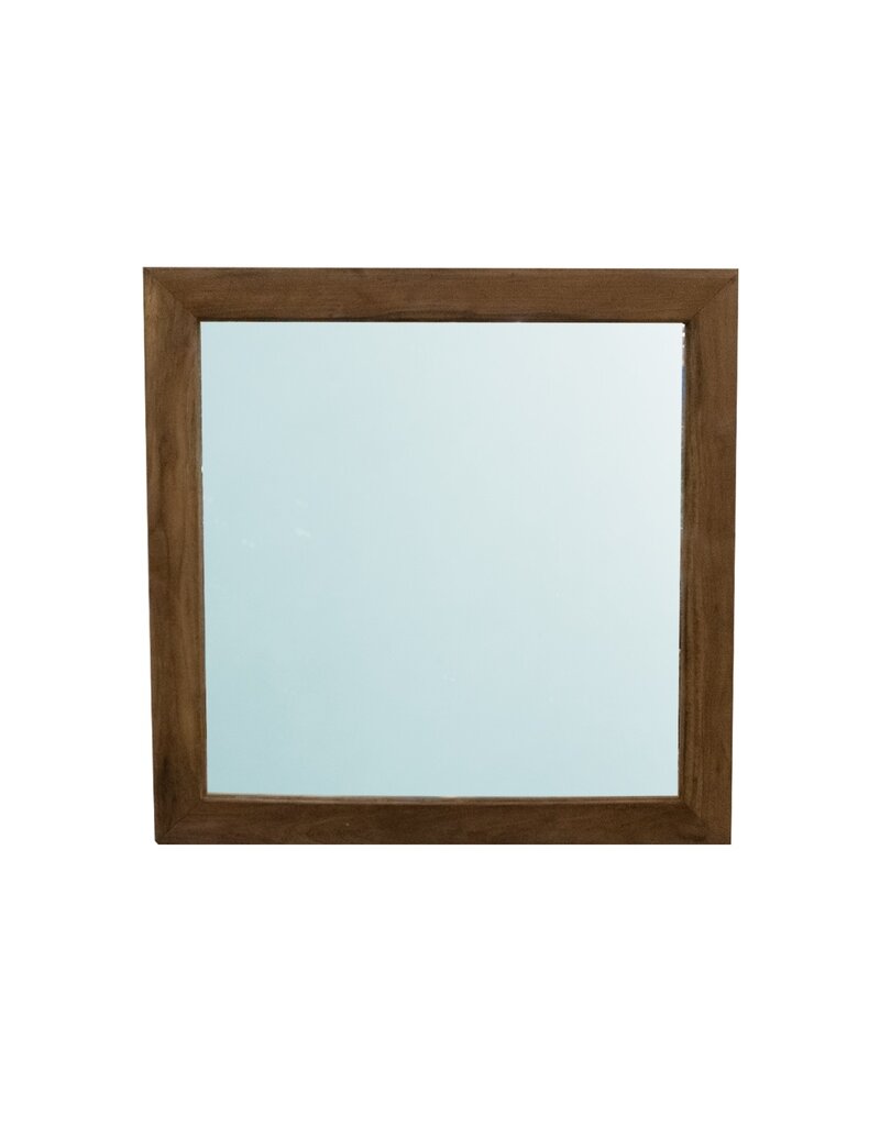 Damn Spiegel teak 80x80