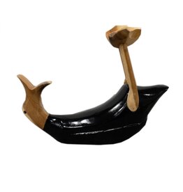 Damn Houten fleshouder eend Zwart