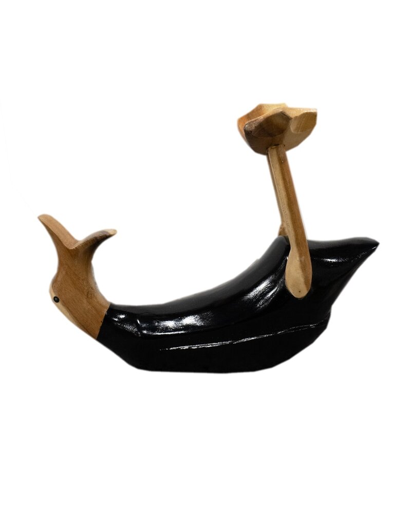 Damn Houten fleshouder eend Zwart