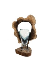 Damn Glas in Hout Vaas