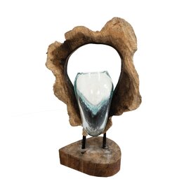 Damn Glas in Hout Vaas