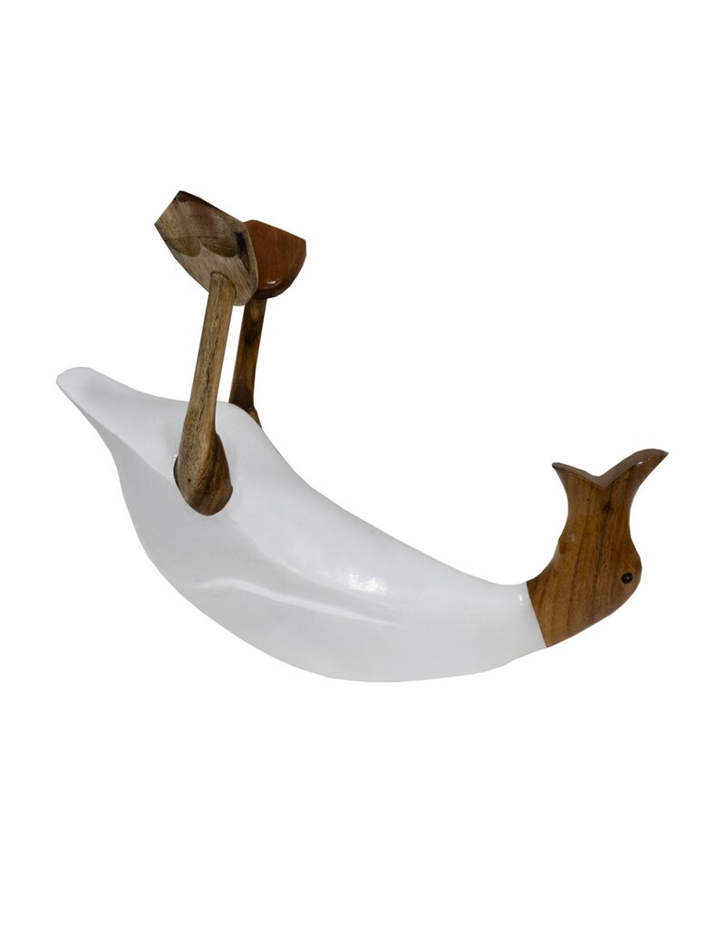 Damn Houten Fleshouder Eend Wit