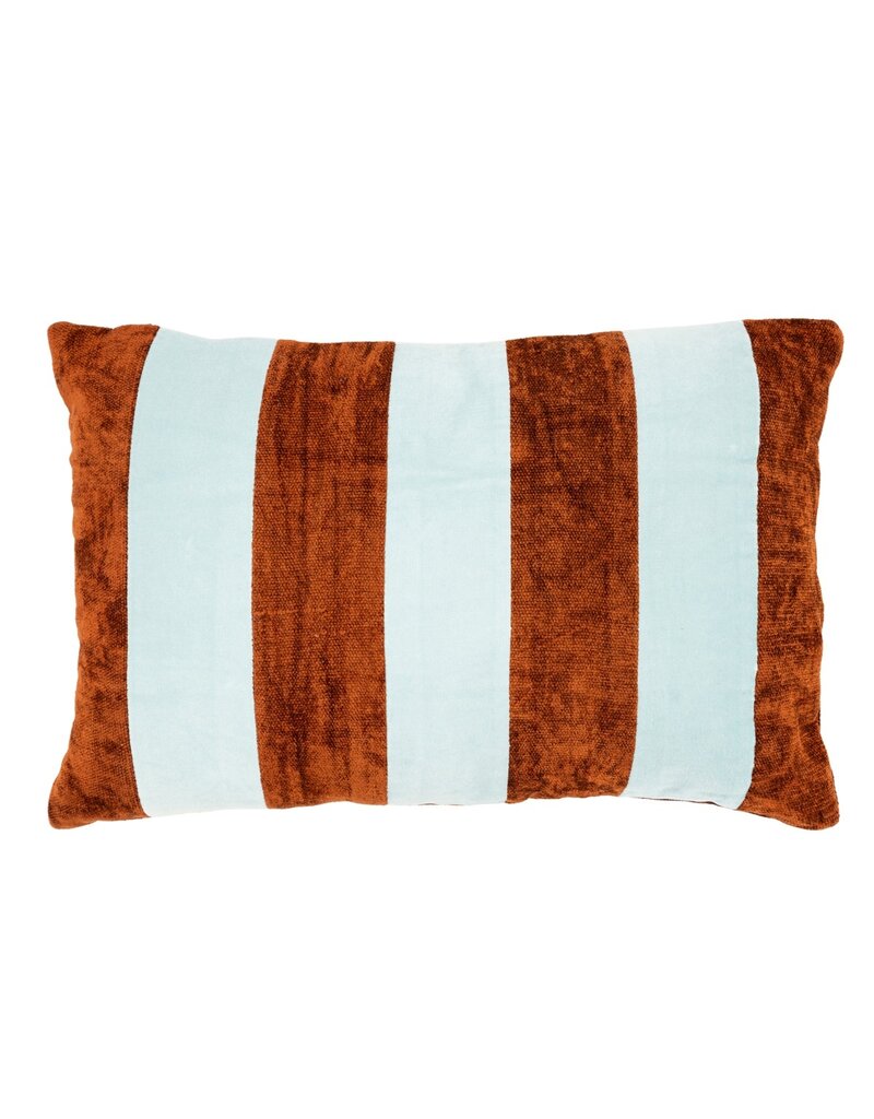 Damn Stripey 40x60 cm - light blue / caramel -