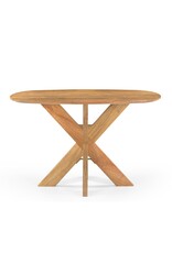 Damn Eettafel Deens Ovaal Runa met Houten Onderstel 120