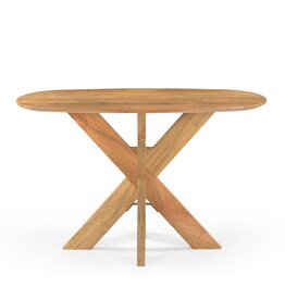 Damn Eettafel Deens Ovaal Runa met Houten Onderstel 120