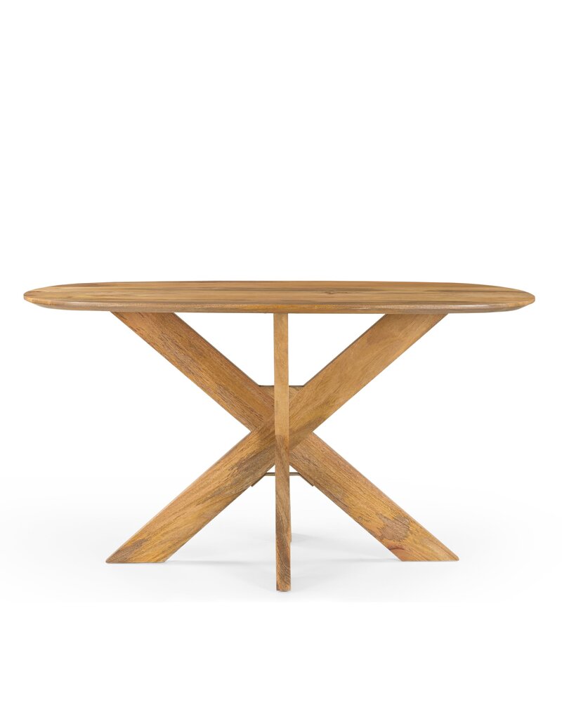 Damn Eettafel Deens Ovaal Runa met Houten Onderstel 140