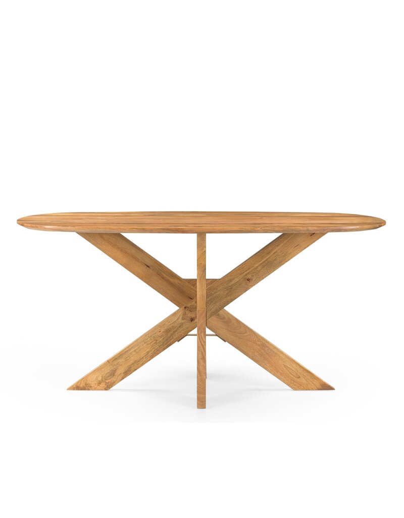 Damn Eettafel Deens Ovaal Runa met Houten Onderstel 160