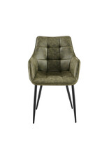 Damn Eetkamerstoel Lucille Arm CEP 04 Army Groen