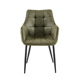 Damn Eetkamerstoel Lucille Arm CEP 04 Army Groen