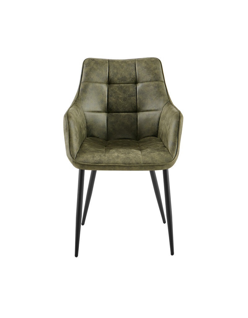 Damn Eetkamerstoel Lucille Arm CEP 04 Army Groen