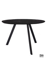 Damn Eettafel Rond Berlin Zwart 120