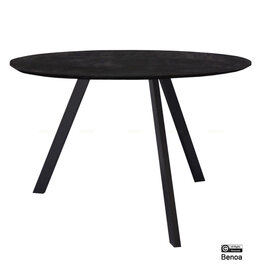 Damn Eettafel Rond Berlin Zwart 120