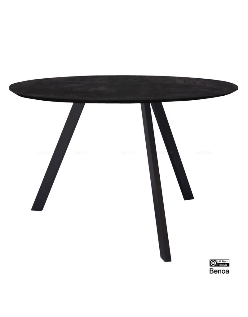 Damn Eettafel Rond Berlin Zwart 120