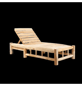 Damn Ligstoel met Wielen Barney Teak