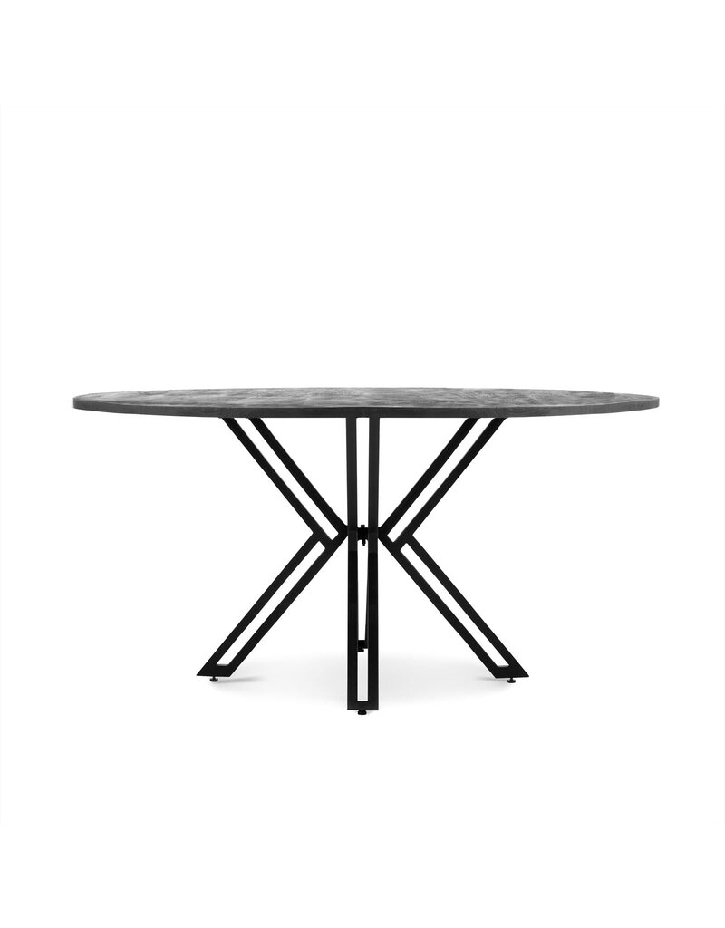 Damn Eettafel Rond Yana Zwart 150