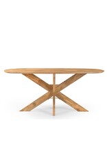 Damn Eettafel Deens Ovaal Runa met Houten Onderstel 200