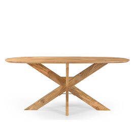 Damn Eettafel Deens Ovaal Runa met Houten Onderstel 200