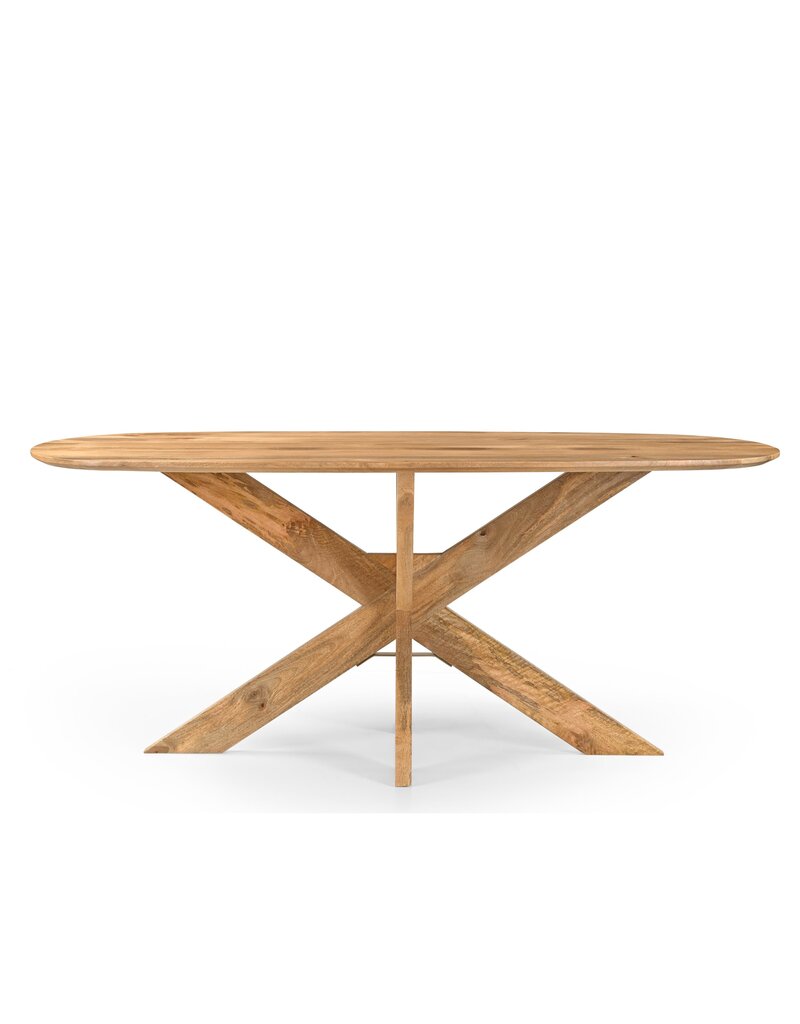 Damn Eettafel Deens Ovaal Runa met Houten Onderstel 220