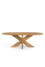 Damn Salontafel Deens Ovaal Runa met Houten Onderstel 130