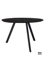 Damn Eettafel Rond Berlin Zwart 150