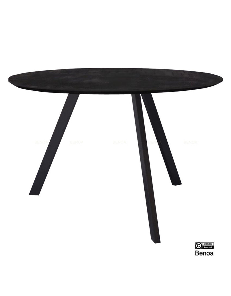 Damn Eettafel Rond Berlin Zwart 150