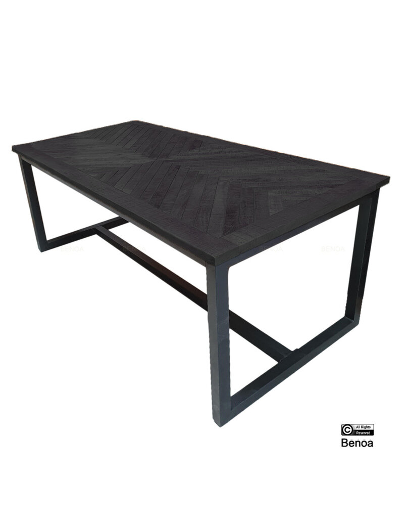 Damn Eettafel Jax Zwart 180