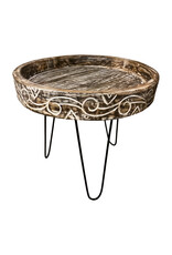 Damn Round table carv. D60 L.