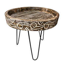 Damn Round table carv. D60 L.