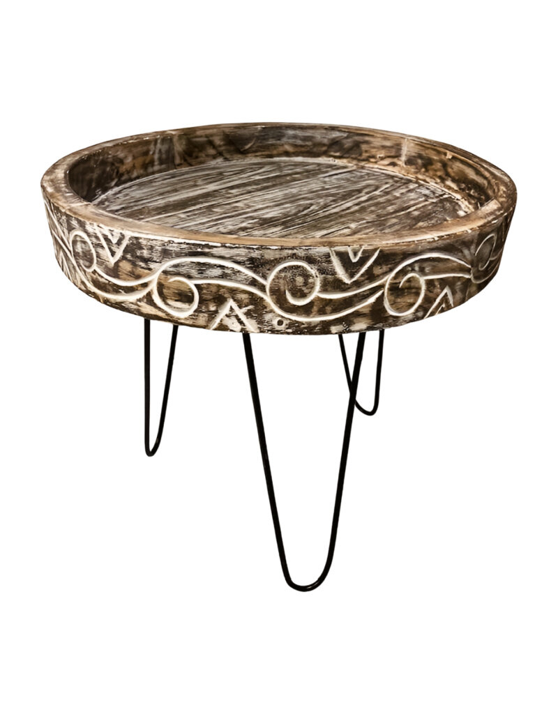 Damn Round table carv. D60 L.