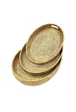 Damn Oval tray rattan S/3