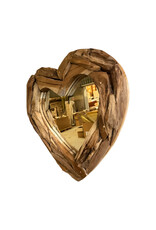 Damn Mirror teak  love 50x50cm