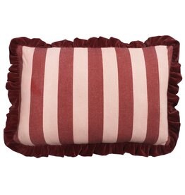 Damn Kussen Kaia met roezels striped 40x60cm
