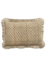Damn Kussen retro met roezels gold 40x60cm