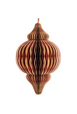 Damn Papieren honeycomb hanger 75cm rood met wit