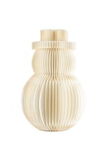 Damn Papieren honeycomb sneeuwpop 60cm wit met verlichting