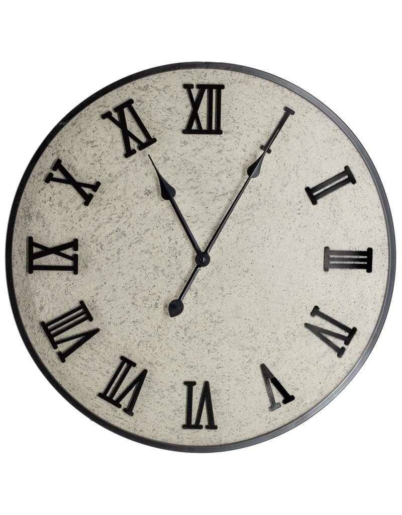 Damn Wandklok metaal 60cm off-white