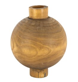 Damn Houten ronde vaas walnut