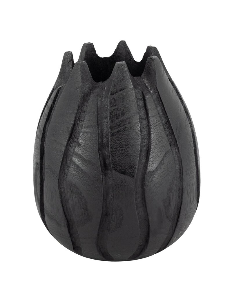 Damn Houten vaas tulp zwart