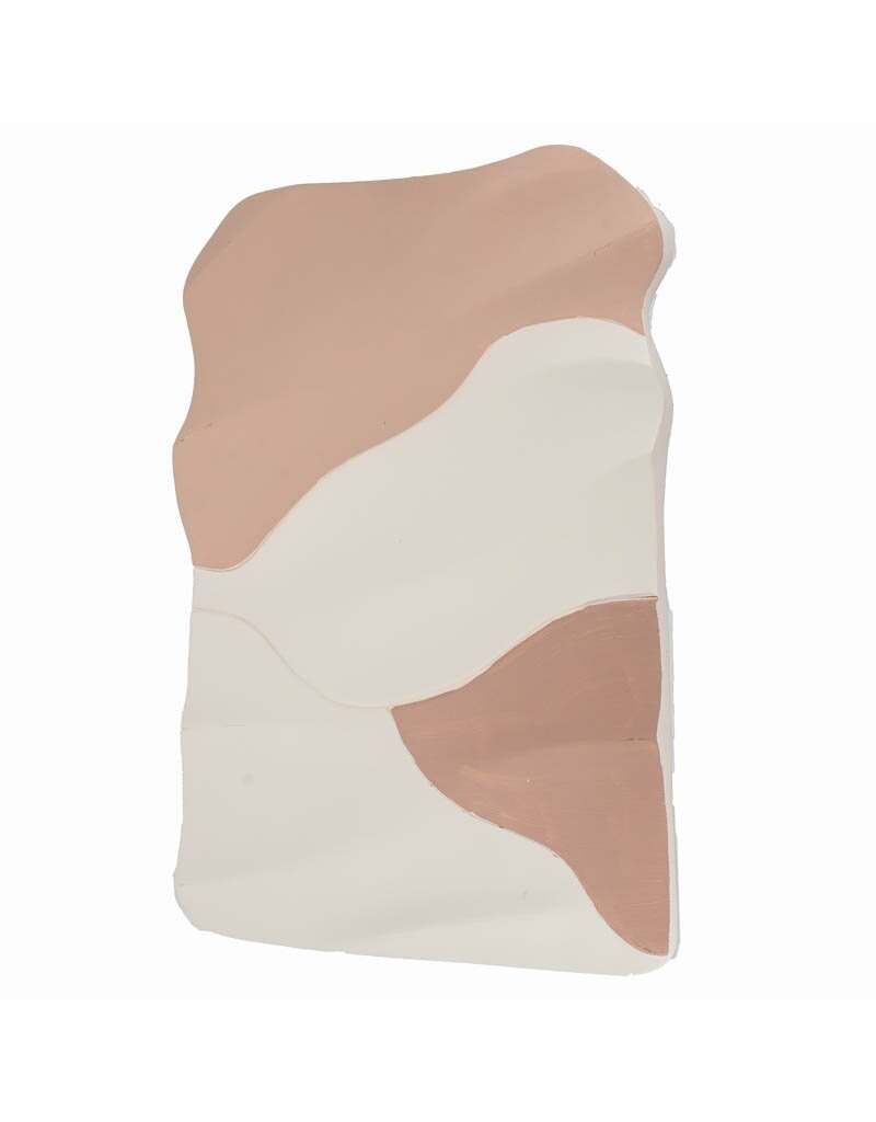 Damn Wanddecoratie art wit met sandstone