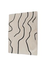 Damn Wanddecoratie art wit met zwart