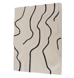 Damn Wanddecoratie art wit met zwart