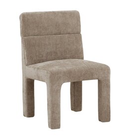 Damn Eetkamerstoel Dae in stof taupe**