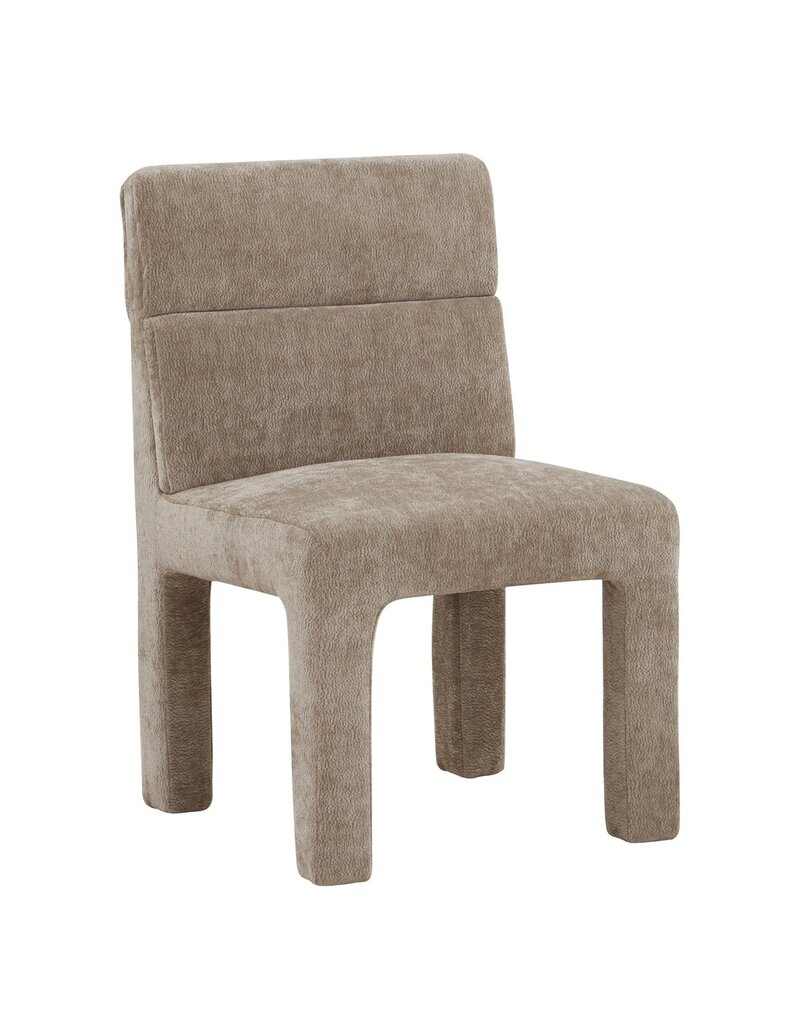 Damn Eetkamerstoel Dae in stof taupe**