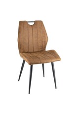 Damn Eetkamerstoel Josina in stof cowboy cognac**