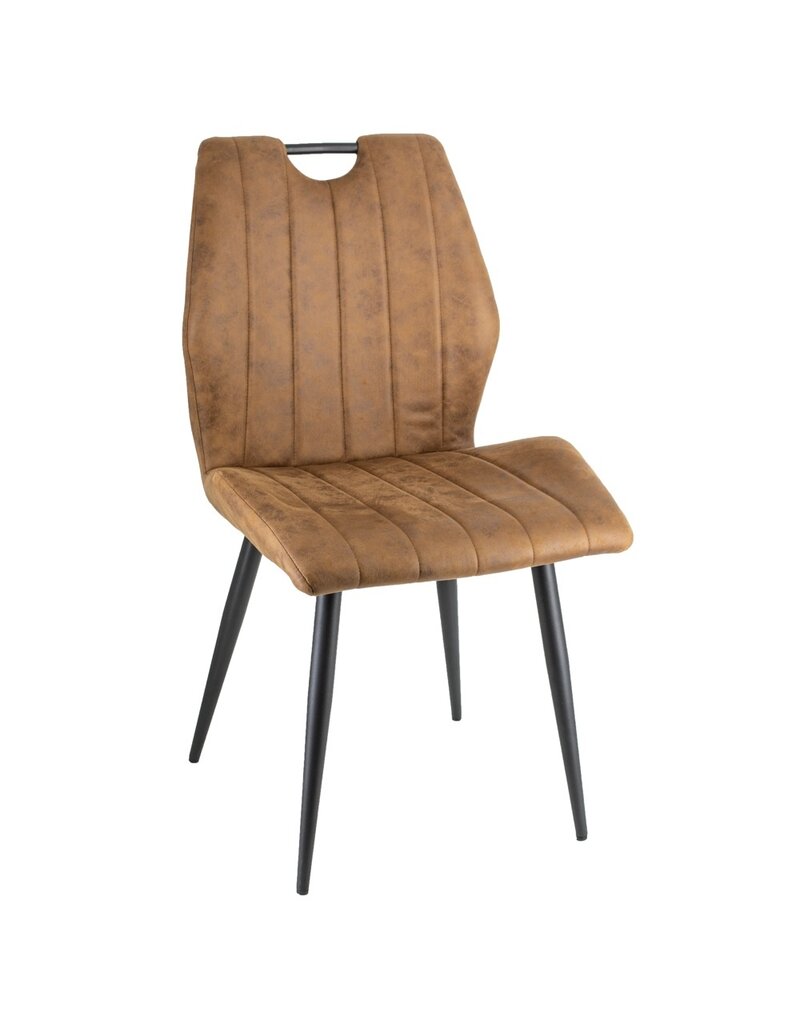 Damn Eetkamerstoel Josina in stof cowboy cognac**