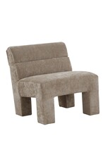 Damn Fauteuil Micha in stof taupe**