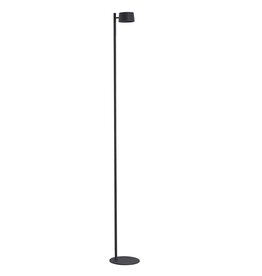 Damn Vloerlamp Design LED op accu zwart, met wandbevestiging wb