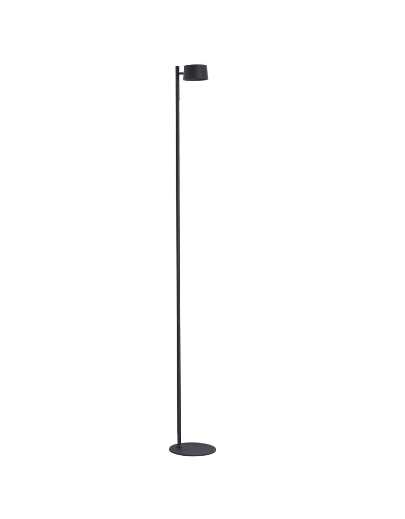 Damn Vloerlamp Design LED op accu zwart, met wandbevestiging wb