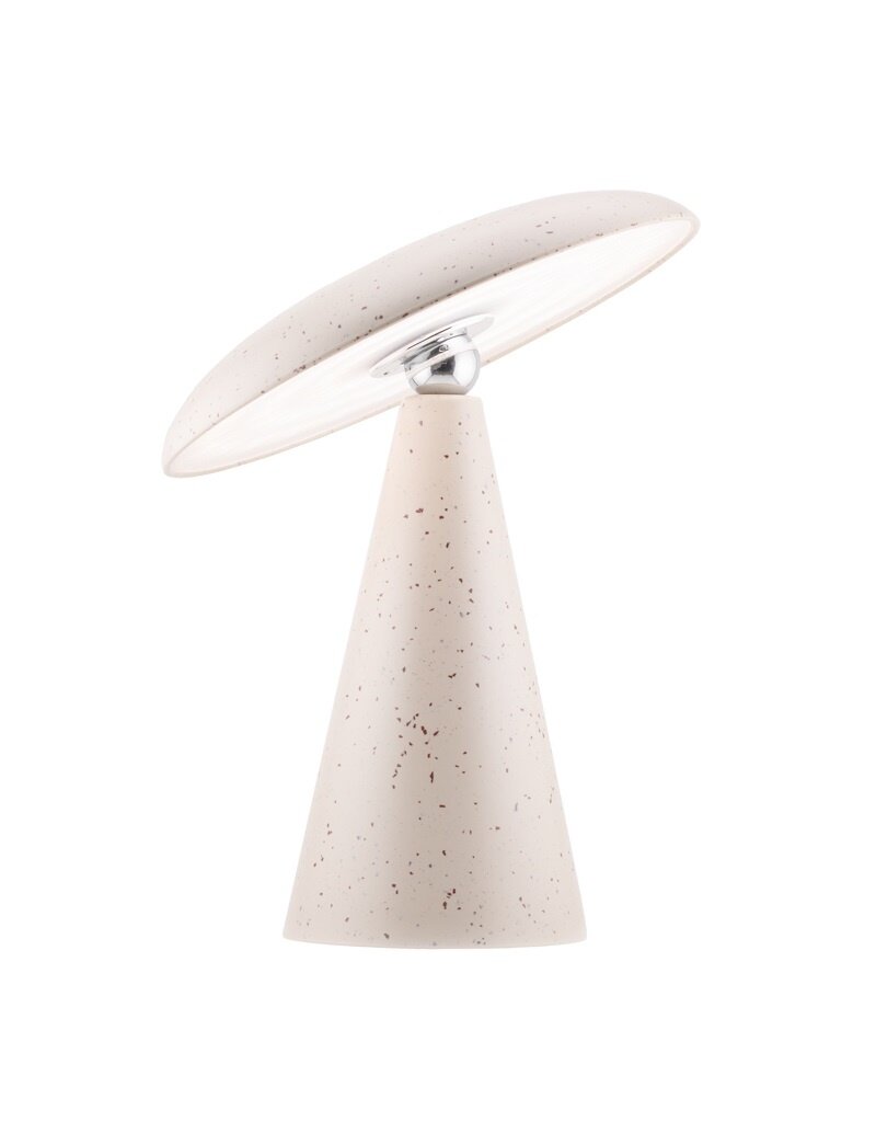 Damn Bureaulamp Mush LED op accu mat white dots, afneembare kap