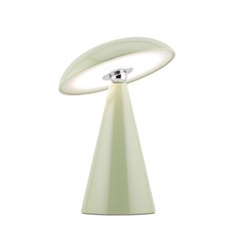 Damn Bureaulamp Mushie LED op accu groen, afneembare kap